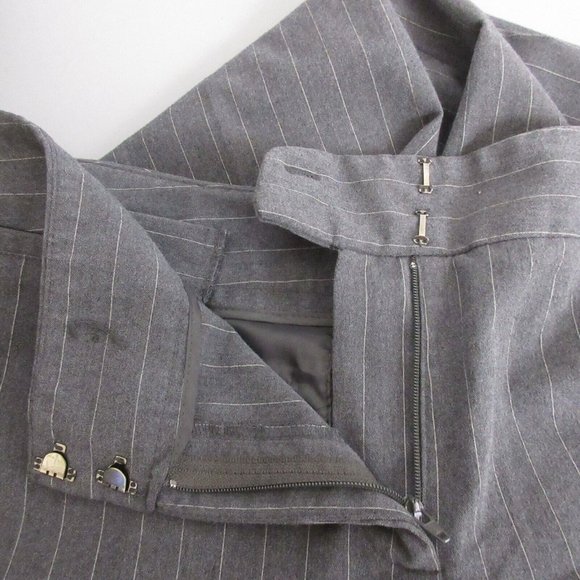 Apt 9 Womens Stretch Slacks Size 10 Maxwell Gray Striped Dress Pants Poly Blend - Picture 7 of 8